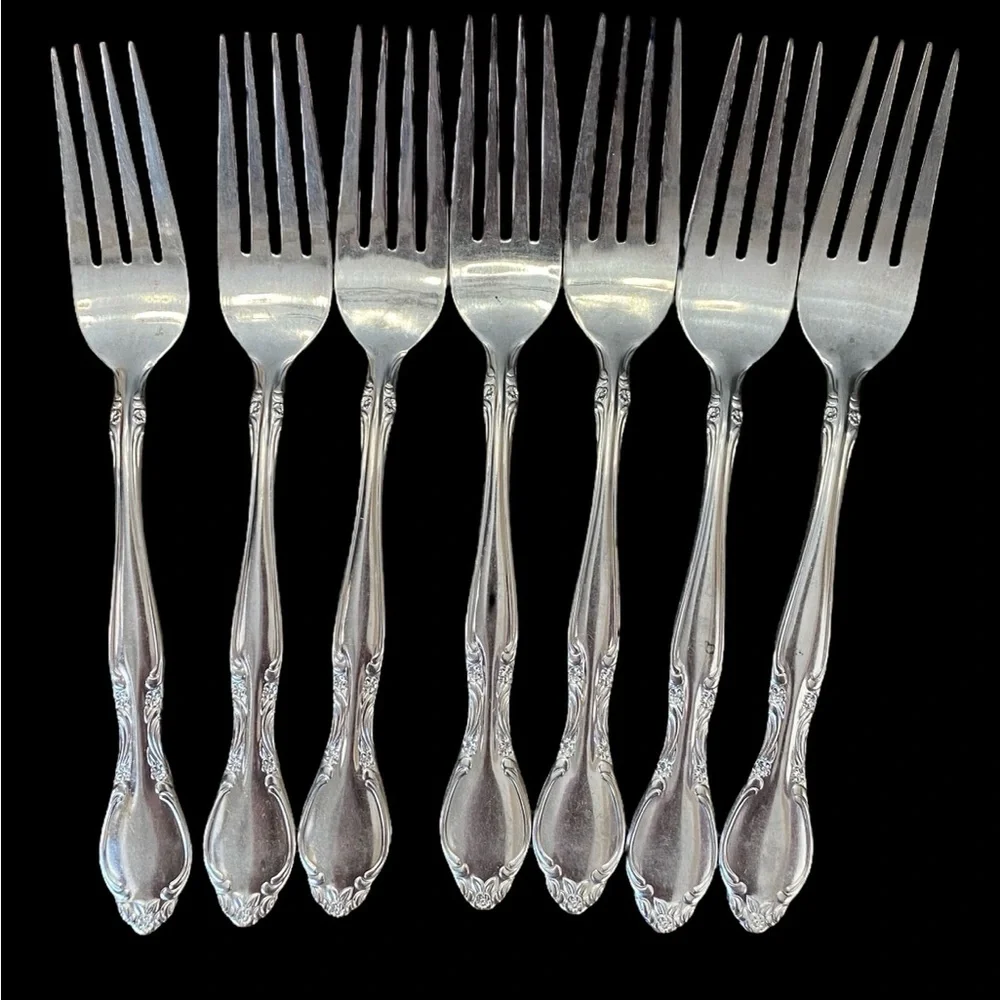 Vintage Imperial Stainless Flatware Set 36 Pc Fleurette Pattern Korea